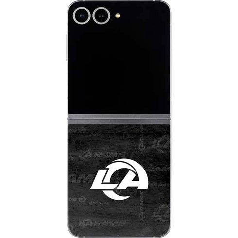 NFL Los Angeles Rams Black & White Galaxy Z Flip6 Skin